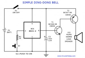 Tone Generator Circuit-Simple Calling Bell Circuit