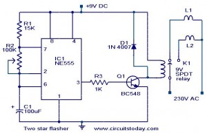 Two star flasher circuit.