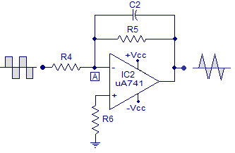 Triangular wave opamp. diagram and theory