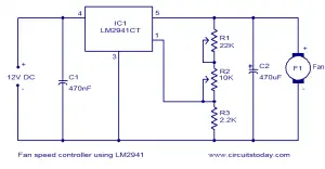 Fan speed controller using LM2941