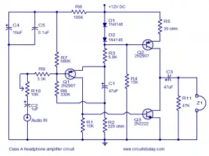 Transistor amplifier circuits