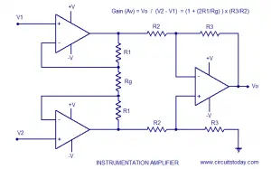 Instrumentation Amplifier using Opamp,Circuit Diagram,Working,Construction