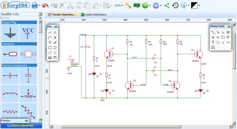 Build PCB Online using Web Based EDA Tools