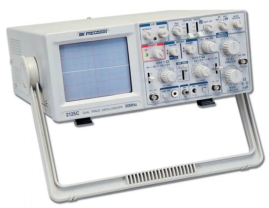 analog cathode ray oscilloscope